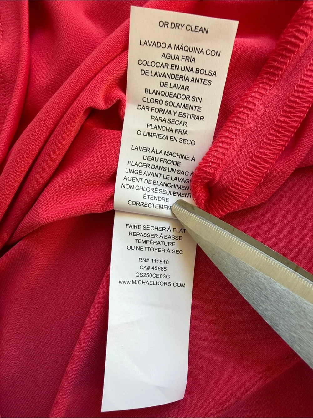 Michael Michael Kors Coral Pink Quarter Zip Long Sleeve Top Medium NWT